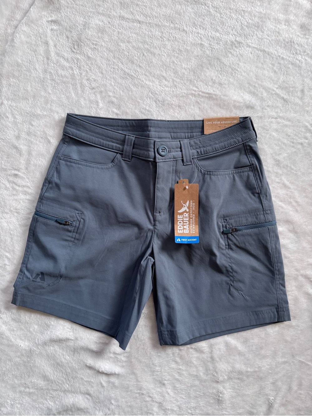Eddie Bauer First Ascent Guide Shorts - Color Graphite - Size 2 NWT Mid rise